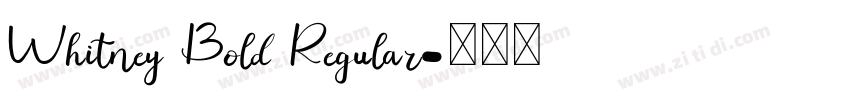 Whitney Bold Regular字体转换 Whitney Bold Regular字体转换